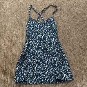 Abercrombie and Fitch Blue Floral Halter Dress